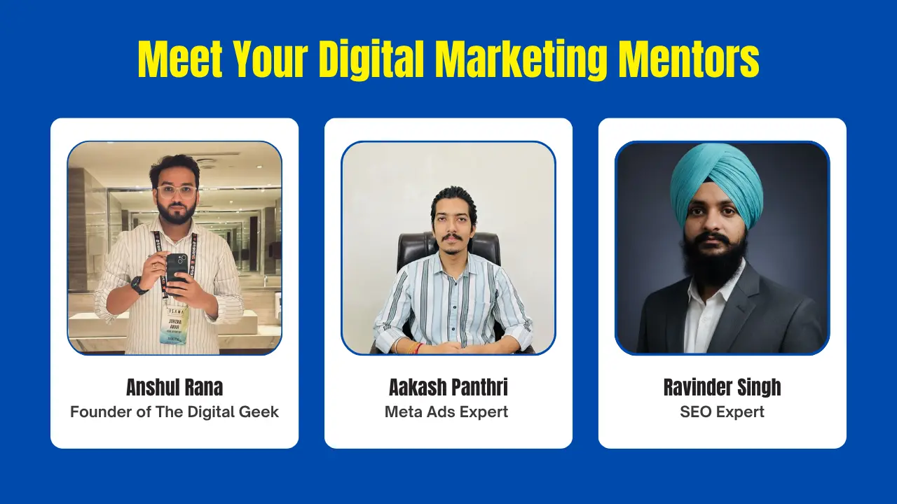 Meet Your Digital Marketing Mentors